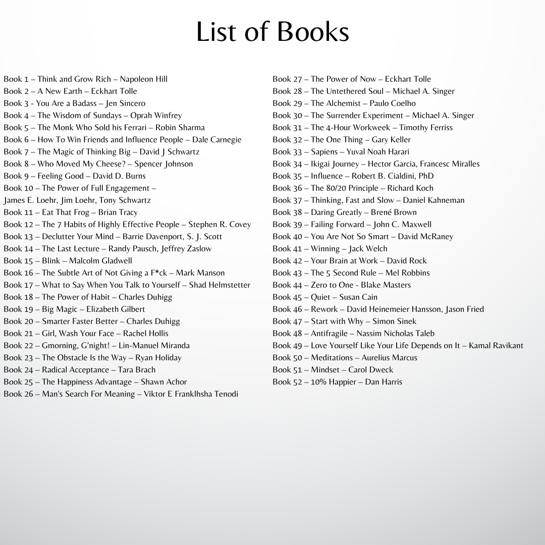 COMPLETE 52 Books in One - Daily Action Book